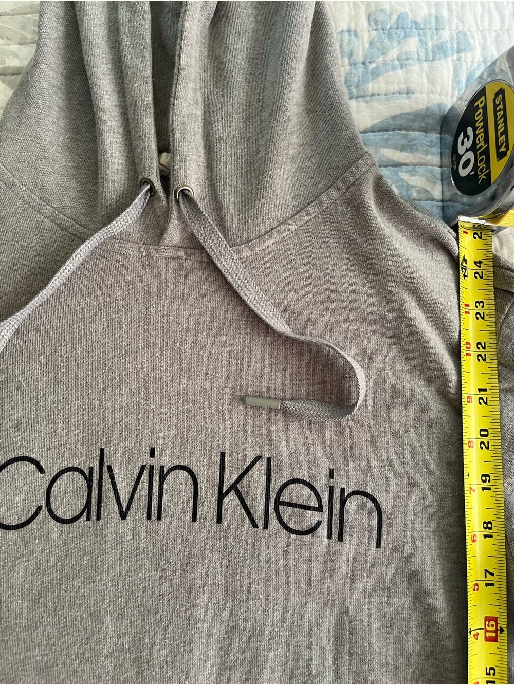 Calvin Klein Men's Hooded Zip-Up Sweater in Gray